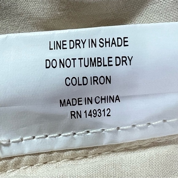 INDIKAH by Angel Biba Nude Low Cut U-neck Ruffle Linen Blend Mini Dress Medium - Picture 12 of 14